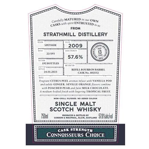 Gordon & Macphail Strathmill Distillery Single Malt Scotch Whisky