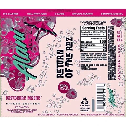 Alani Seltz Raspberry Mojito Spiked Seltzer