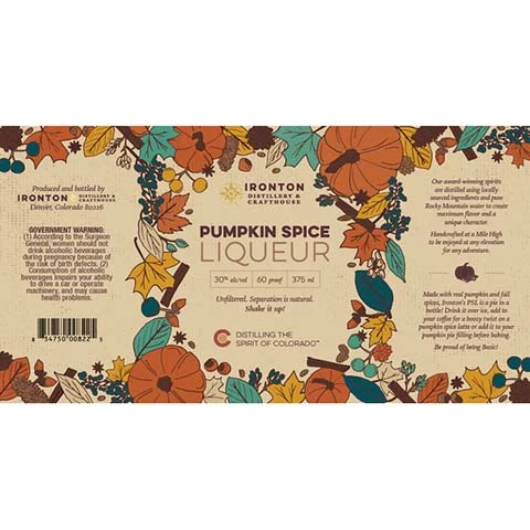 Ironton Pumpkin Spice Liqueur