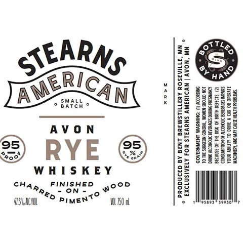 Stearns American Small Batch Avon Rye Whiskey
