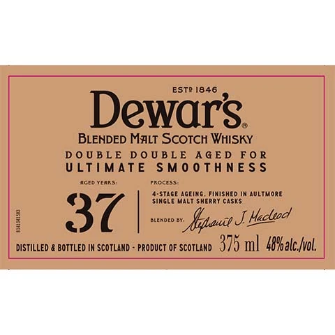 Dewar's Double Double Aged 37-Year-Old Blended Malt Scotch Whiskey