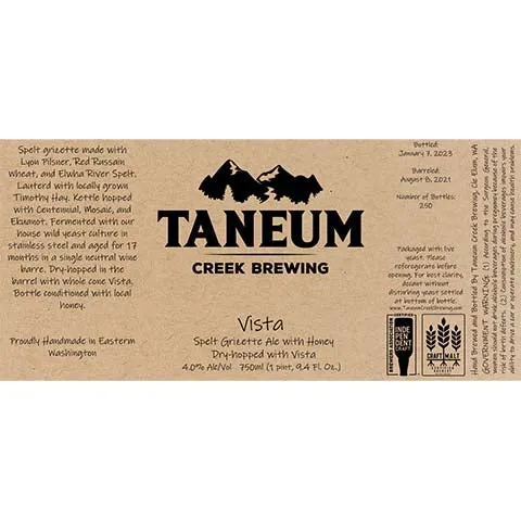 Taneum Vista Grisette Ale