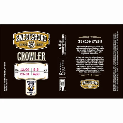 Swedesboro Harker's Glory Pale Ale