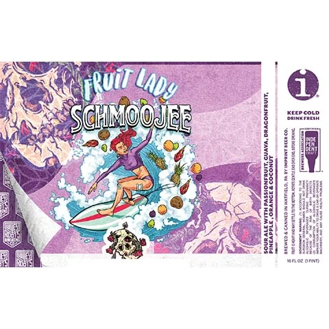 Imprint Fruit Lady Schmoojee Sour Ale (Passionfruit, Guava, Dragonfruit, Pineapple, Orange, & Coconut)