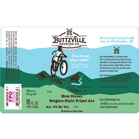 Buttzville New Street Belgian Tripel Ale