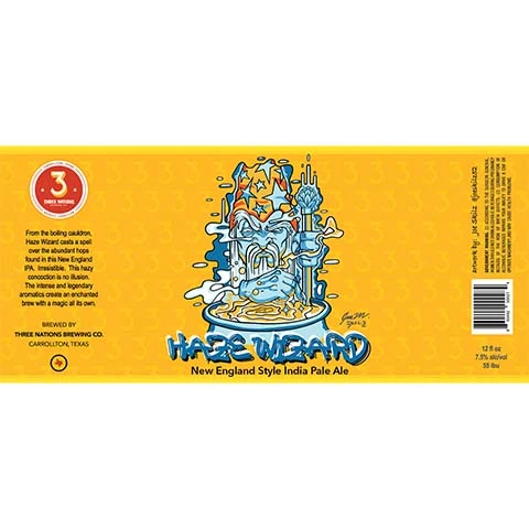 Three Nations Haze Wizard IPA