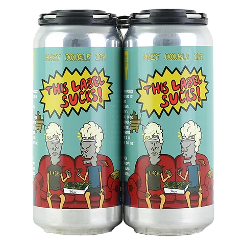 Local Craft Beer This Label Sucks! Hazy DIPA