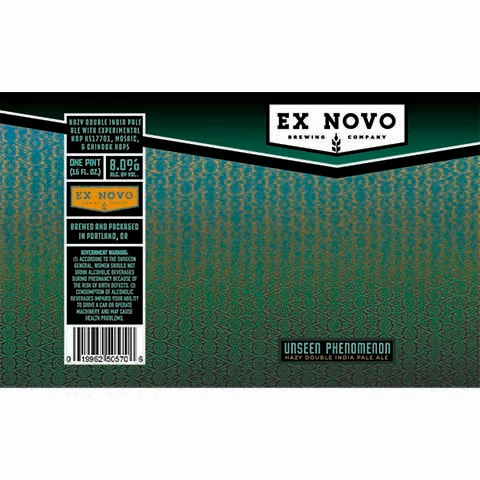 Ex Novo Unseen Phenomenon Hazy DIPA
