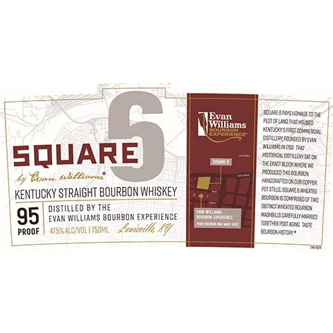 Evan Williams Square 6 Kentucky Straight Bourbon Whiskey