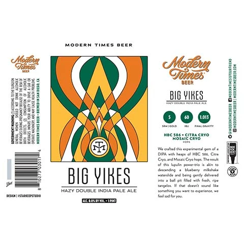 Modern Times Big Yikes Hazy DIPA