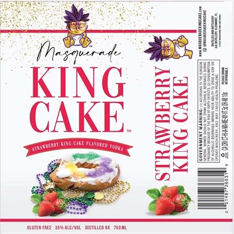 Masquerade Strawberry King Cake Vodka