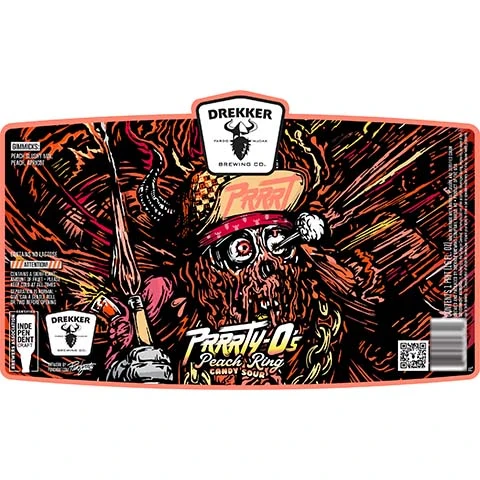 Drekker PRRRT PRRRTY-Os Peach Ring Candy Sour