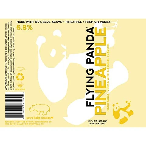 Hexagon Flying Panda Pineapple