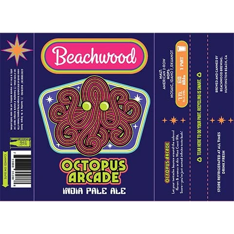 Beachwood Octopus Arcade IPA