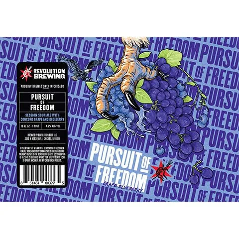 Revolution Pursuit of Freedom Grape Blueberry Session Sour Ale