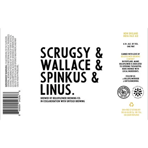 Belleflower Scrugsy & Wallace & Spinkus & Linus New England IPA