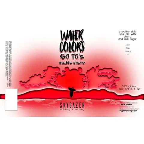 Skygazer Watercolors Go To's Double Cherry Smoothie Sour Ale