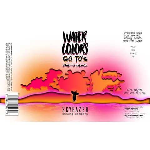 Skygazer Watercolors Go To's Cherry Peach Smoothie Sour Ale