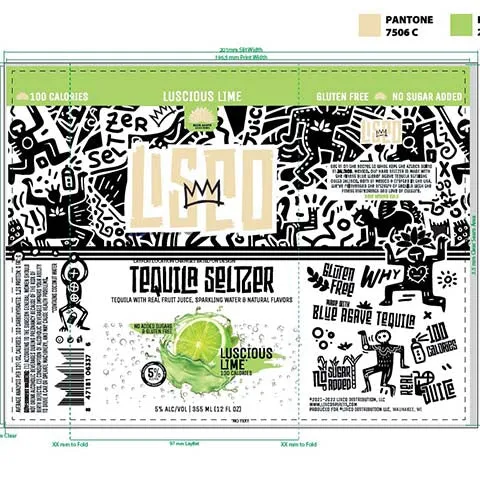 Lisco Luscious Lime Tequila Seltzer