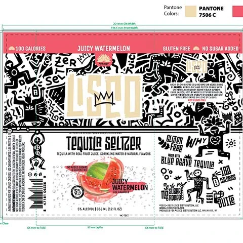 Lisco Juicy Watermelon Tequila Seltzer