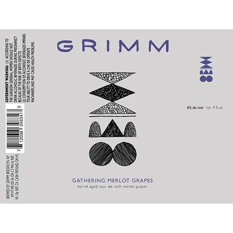 Grimm Gathering Merlot Grapes Sour Ale