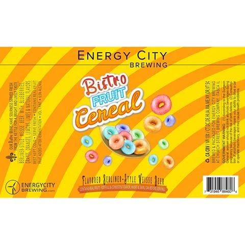 Energy City Bistro Fruit Cereal Berliner Weisse Beer