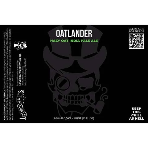 Lovedrafts Oatlander Hazy Oat IPA