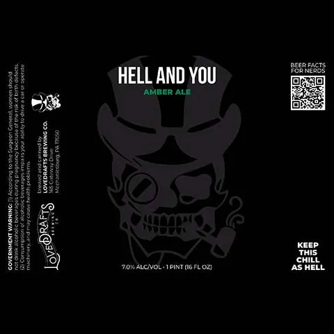 Lovedrafts Hell and You Amber Ale