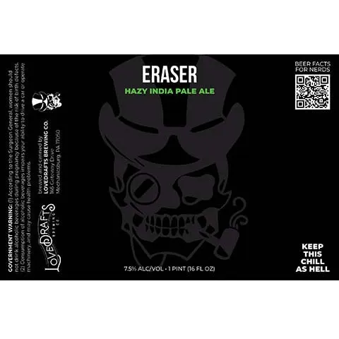 Lovedrafts Eraser Hazy IPA