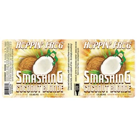 Hoppin' Frog Smashing Coconut Blonde Ale
