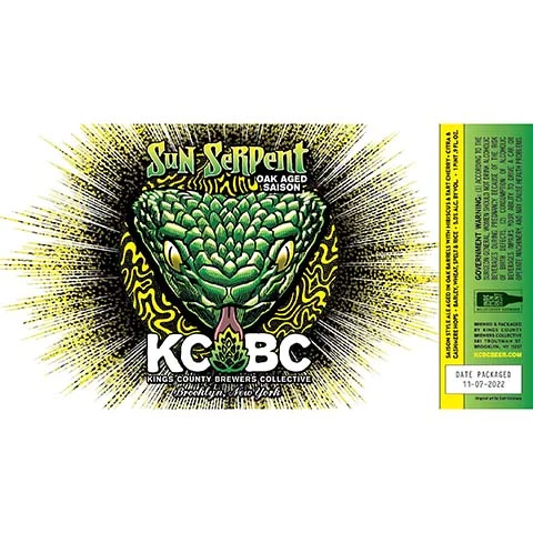Kings County Brewers Collective Sun Serpent Oak Aged Saison