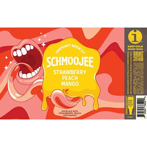 Imprint Beer Schmoojee Strawberry Peach Mango Sour Ale