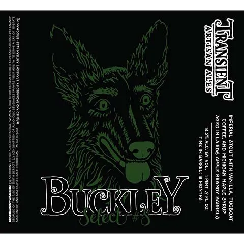 Transient Artisan Ales Buckley #8 Imperial Stout