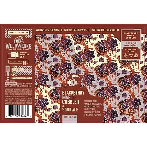 Weldwerks Blackberry Maple Cobbler Sour Ale