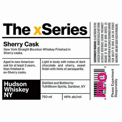 Hudson Whiskey The xSeries Sherry Cask Bourbon Whiskey