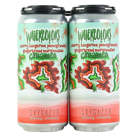 Skygazer Watercolors Christmas Creamee Sour (cherry, tangerine, pomegranate, gingerbread marshmallow)