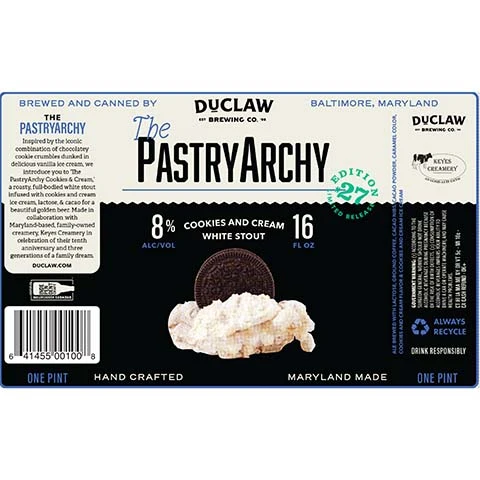 Duclaw The PastryArchy Cookies and Cream White Stout