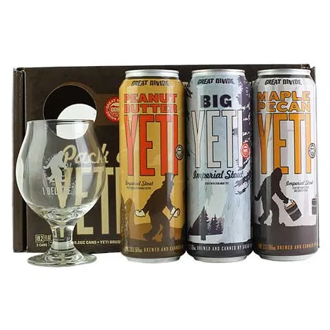 Great Divide Pack of Yetis 3-Pack with Glass