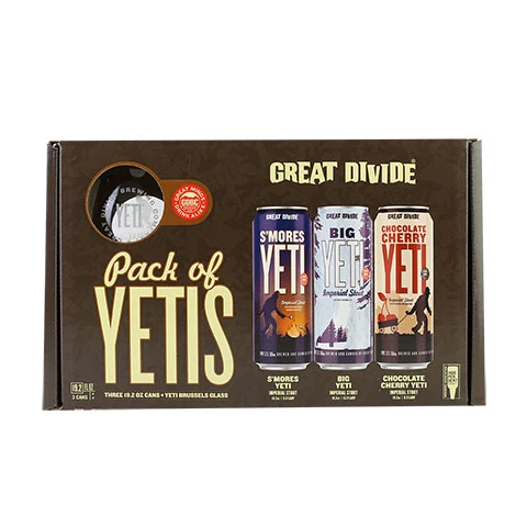 Great Divide Pack of Yetis 3-Pack with Glass