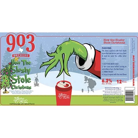 903 Brewers How The Slushy Stole Christmas Berliner Weisse Ale