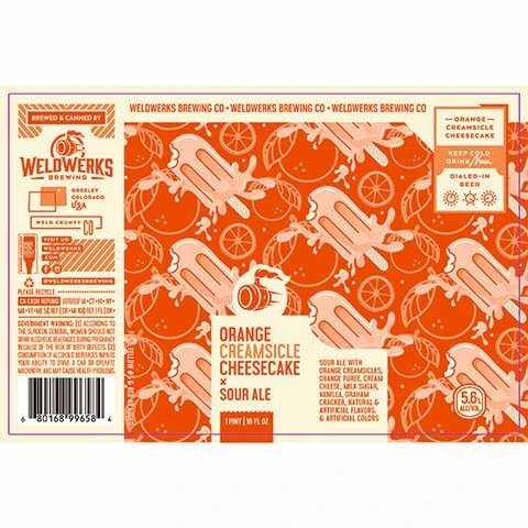 Weldwerks Orange Creamsicle Cheesecake Sour Ale