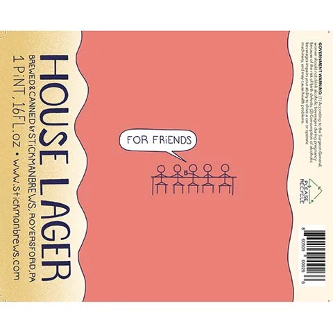 Stickman For Friends House Lager