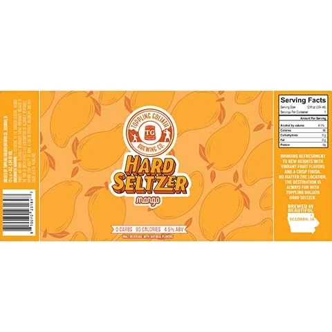 Toppling Goliath Hard Seltzer (Mango)
