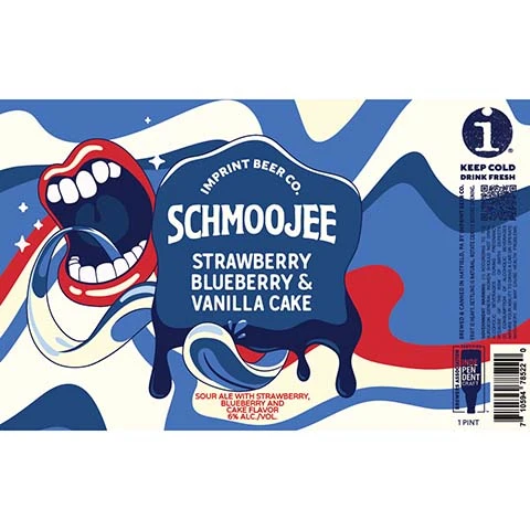 Imprint Beer Schmoojee Strawberry, Blueberry & Vanilla Cake Sour Ale