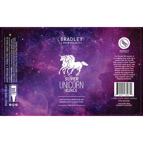 Bradley Brew Super Unicorn Girls Hazy DIPA