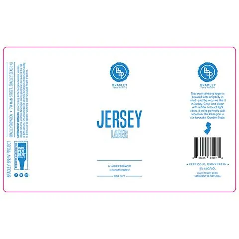 Bradley Brew Jersey Lager