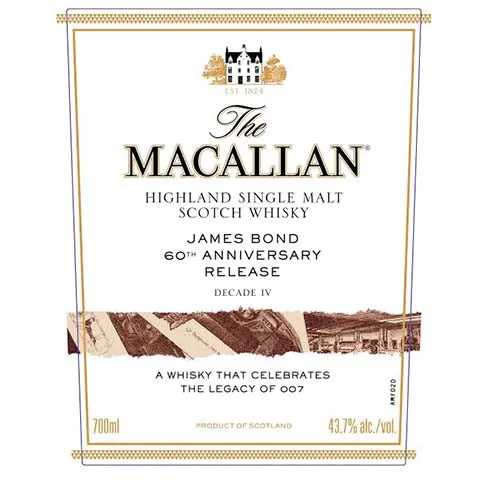 The Macallan James Bond 60 Highland Single Malt Scotch Whisky Decade IV