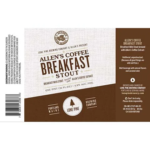Lone Pine Allen's Coffee Breakfast Stout