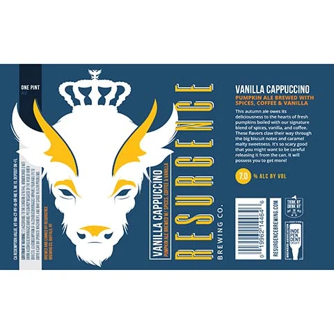 Resurgence Vanilla Cappuccino Pumpkin Ale