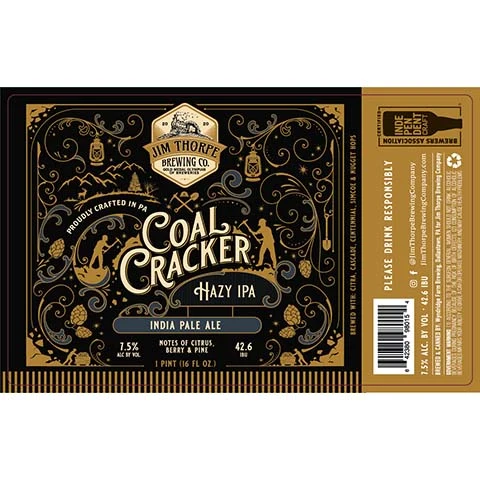 Jim Thorpe Coal Cracker Hazy IPA